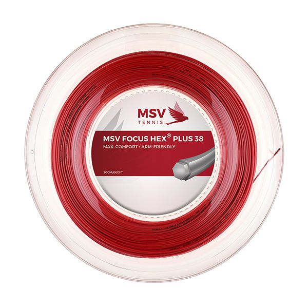 MSV Focus HEX® Plus 38 Tennis String 200m 1,25mm red