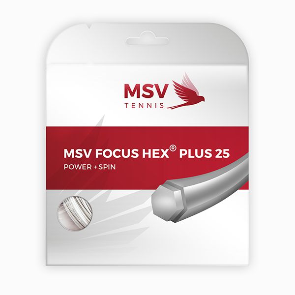MSV Focus HEX® Plus 25 Tennis String 12m 1,25mm white