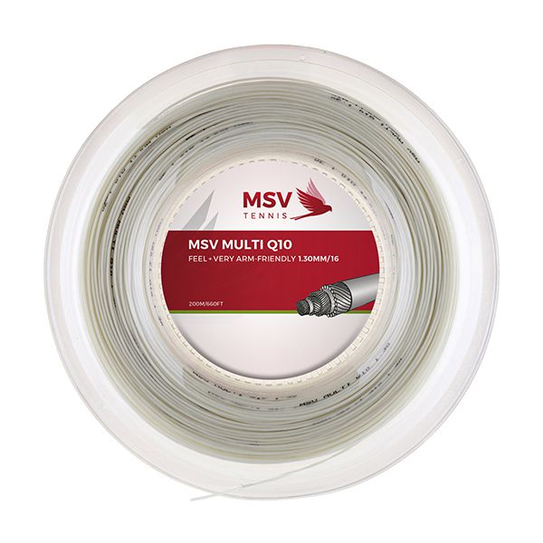MSV Multi Q10 Tennis String 200m 1,30mm white