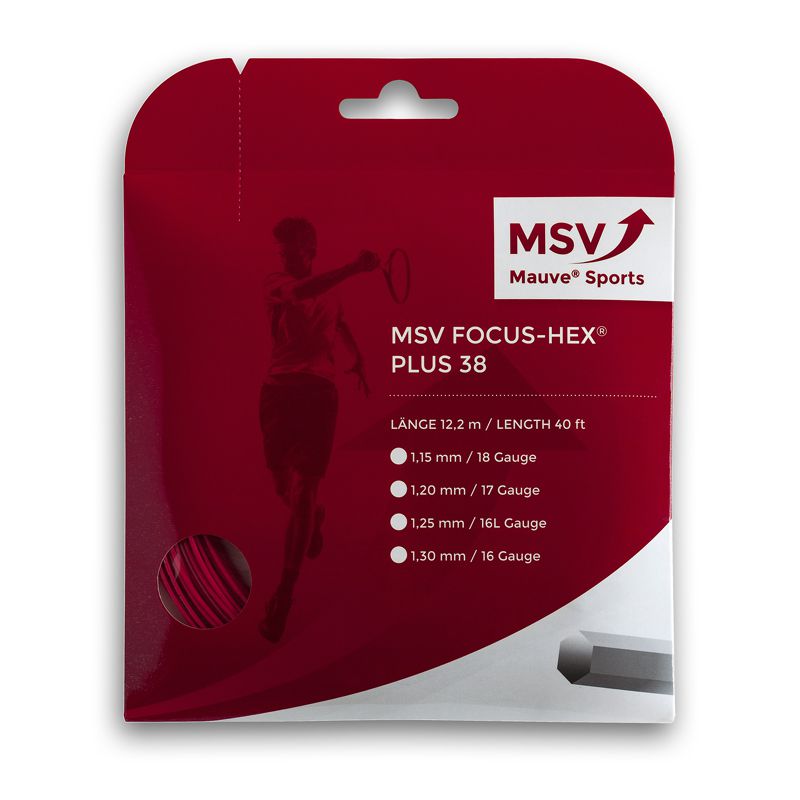 MSV Focus HEX® Plus 38 Tennissaite 12m 1,20mm  rot