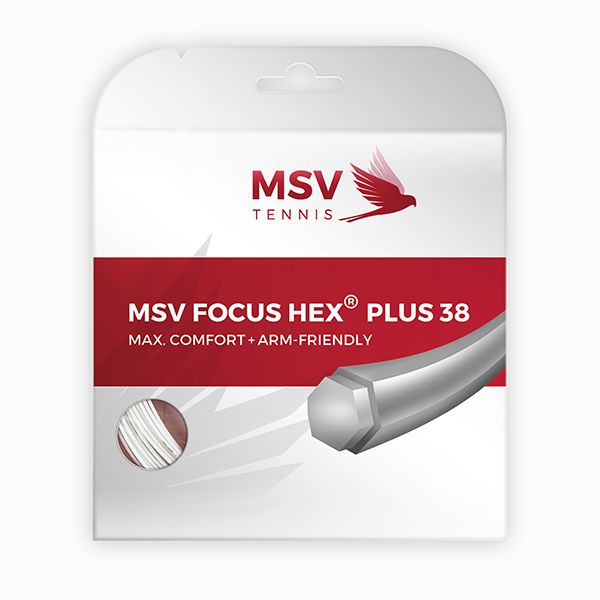 MSV Focus HEX® Plus 38 Tennis String 12m 1,30mm white